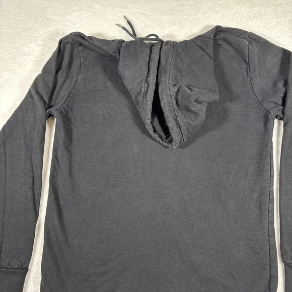 Vintage Quiksilver Hoodie Mens Large Black Pullover Skate Surfer Sweatshirt Y2K - Picture 13 of 14